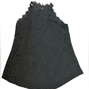 Ladies black lace blouse, size small